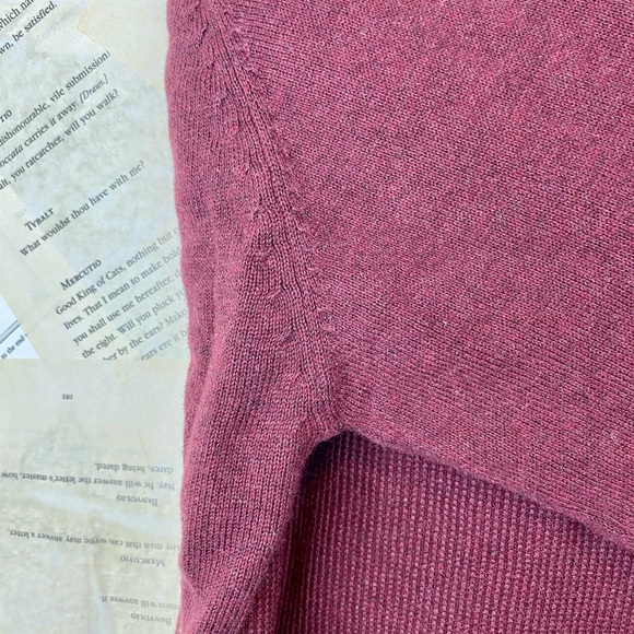 NWT Red Waffle Knit Sweater Flannel top Red/Burgundy Size XXL Or 44 - Picture 3 of 10